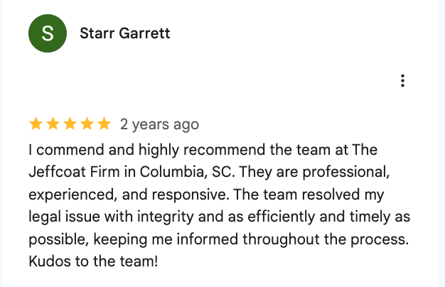 Five-star client review from Starr Garrett